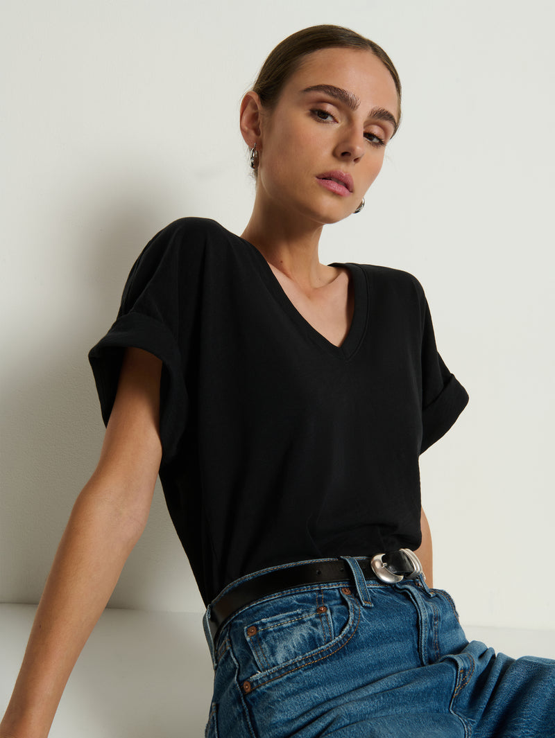 Nation Los Angeles Stevie Cuffed V Neck