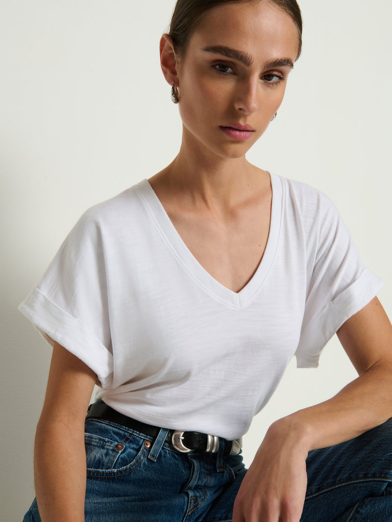 Nation Los Angeles Stevie Cuffed V Neck