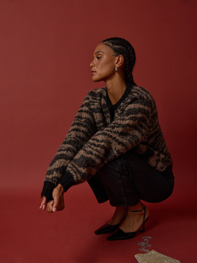 Nation Los Angeles Tessa Intarsia Cardigan