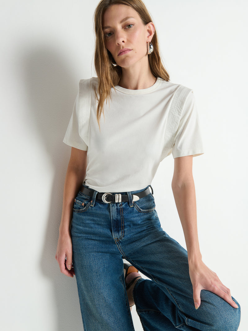 Nation Los Angeles Thea Sleeve Inset Top