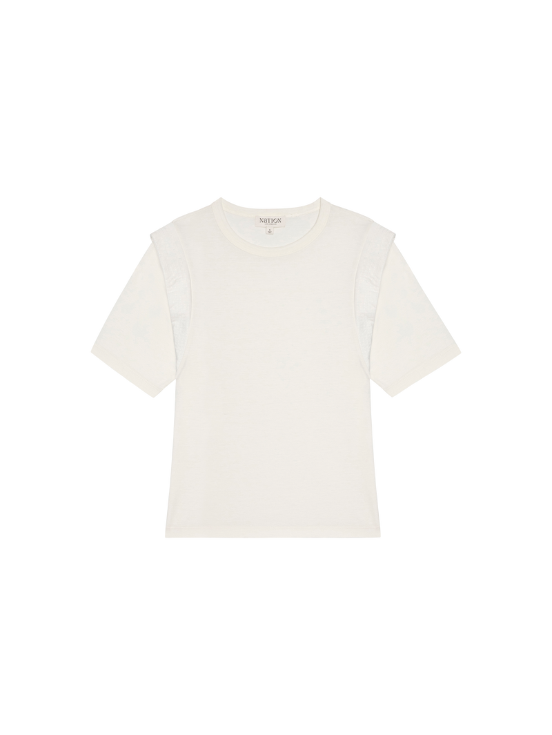 Nation Los Angeles Thea Sleeve Inset Top