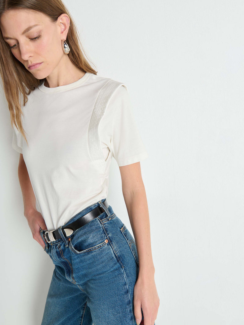 Nation Los Angeles Thea Sleeve Inset Top