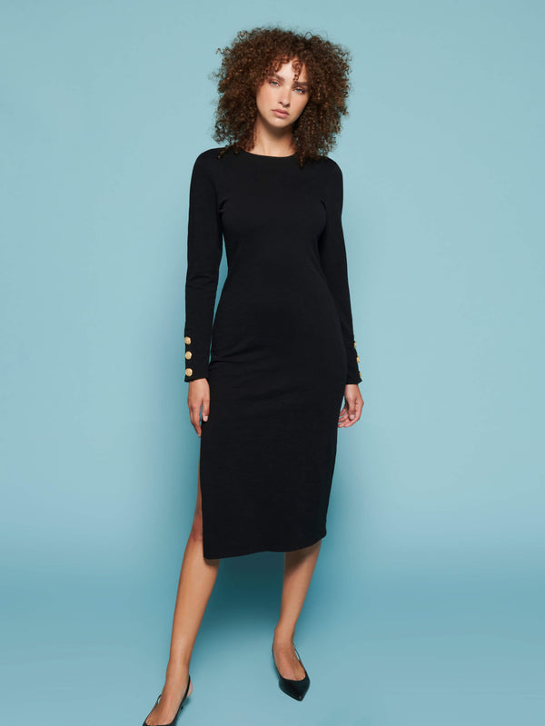 NATION LTD Theo Contrast Midi With Gold Buttons