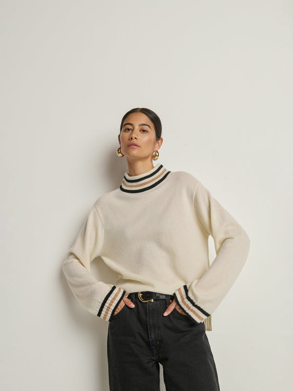 Nation Los Angeles Tommie Mock Neck Sweater