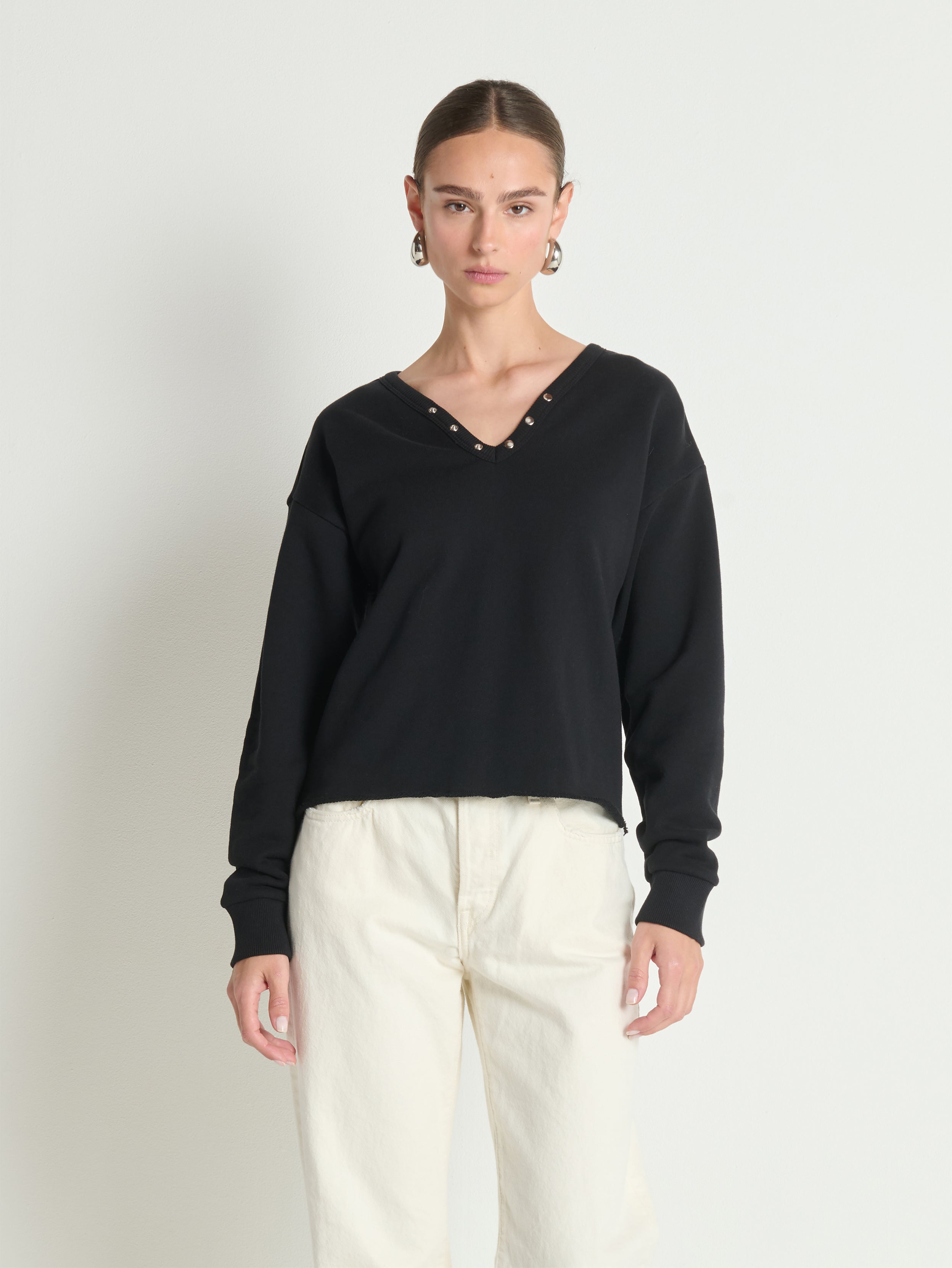 Tommie Sweatshirt—Jet Black | Nation Los Angeles