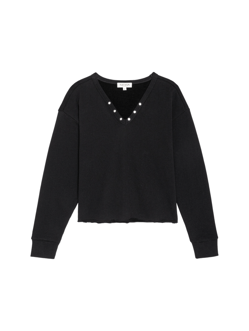 Tommie Sweatshirt—Jet Black | Nation Los Angeles