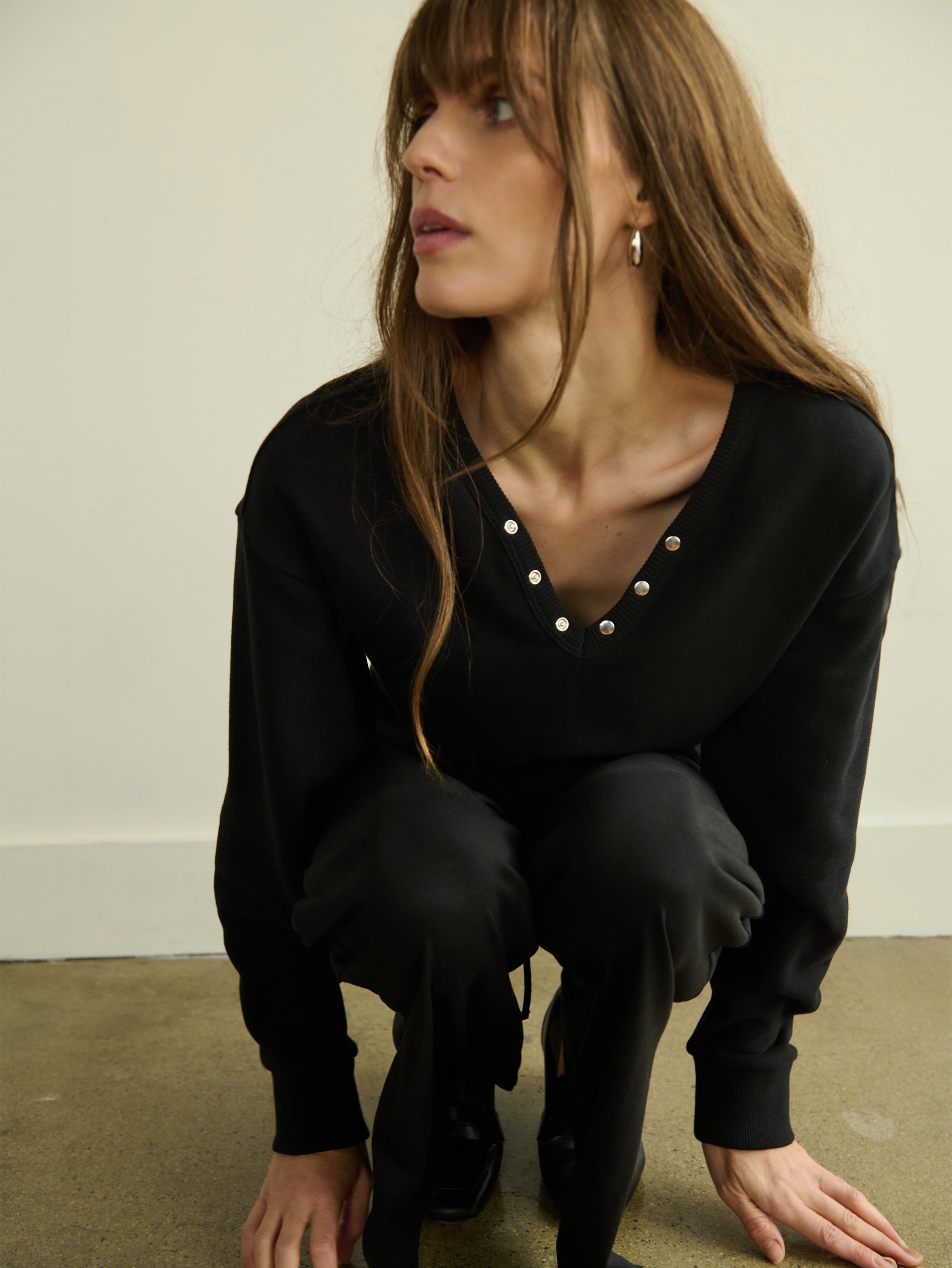 Tommie Sweatshirt—Jet Black | Nation Los Angeles