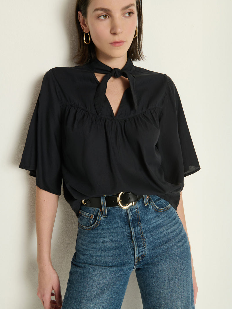 Nation Los Angeles Valerie Tie Neck Top