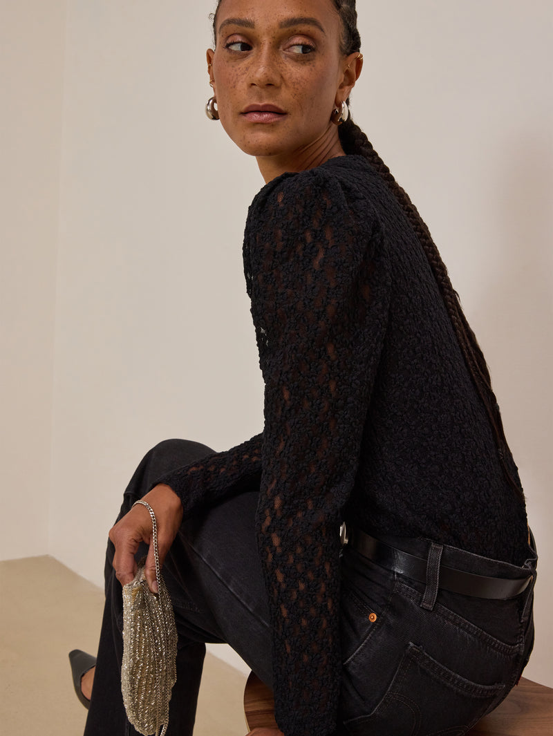 Nation Los Angeles Vickie Lace Top