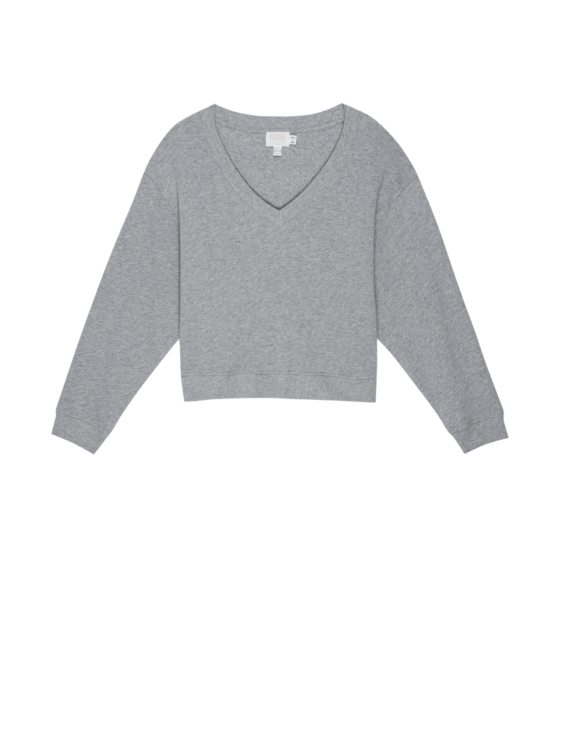 NATION LTD Wyatt Oversized V-Neck Sweatshirt