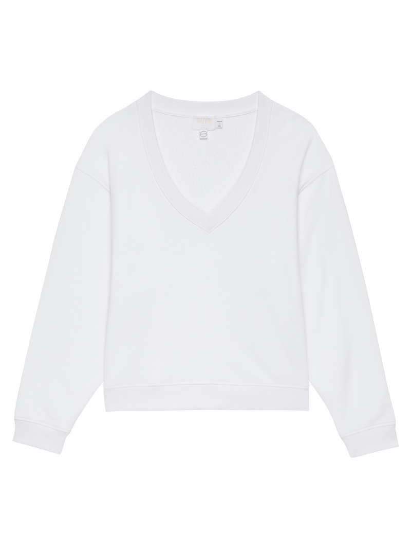 Wyatt Sweatshirt - White | Nation Los Angeles Wyatt Sweatshirt - White | Nation Los Angeles