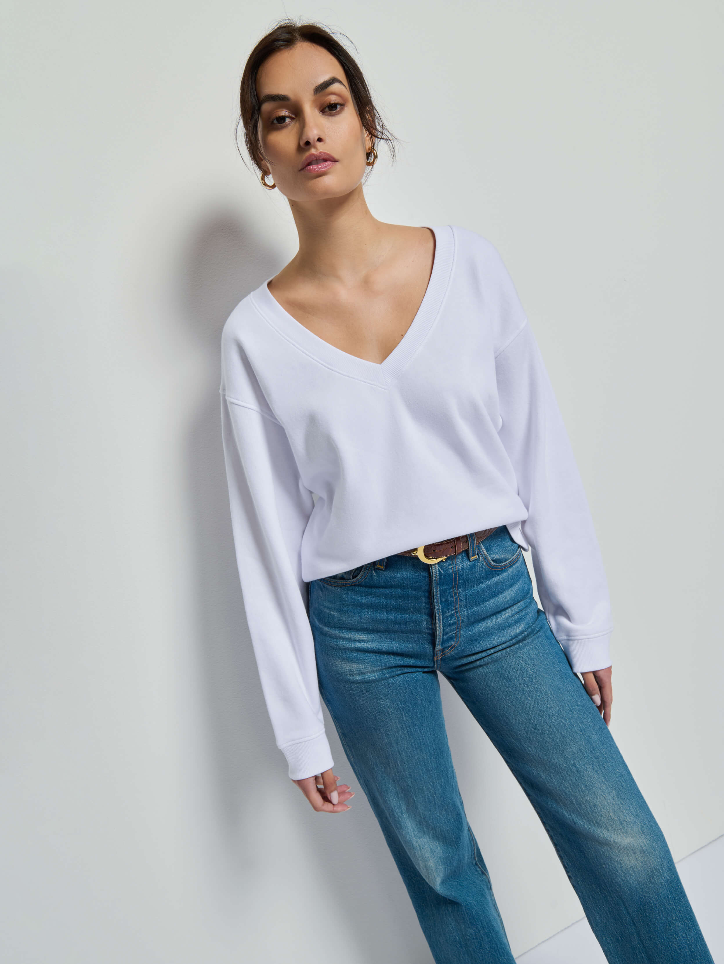 Wyatt Sweatshirt - White | Nation Los Angeles