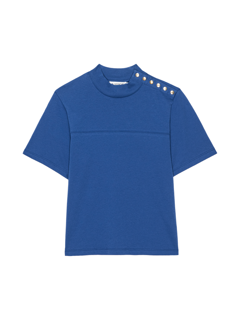 Nation Los Angeles Yvette Mock Neck Tee