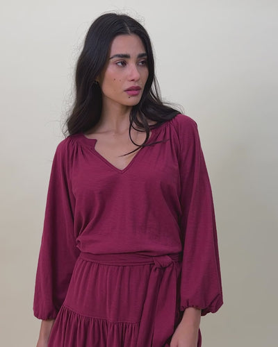 NATION LTD Simona Easy Peasant Dress