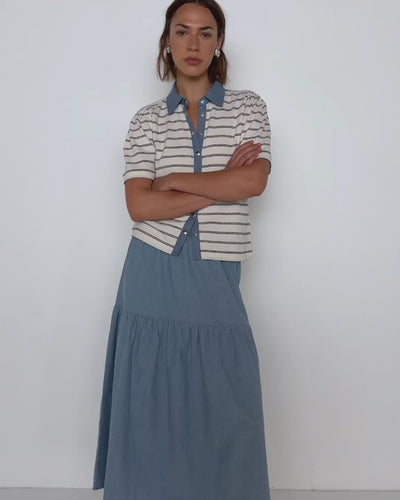 Nation Los Angeles Liza Chambray Skirt