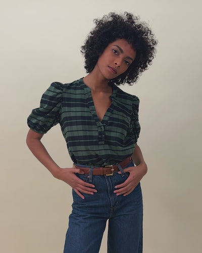 NATION LTD Juno Puff Sleeve Blouse