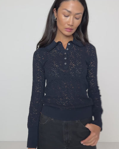 Nation Los Angeles Chloe Lace Sweater