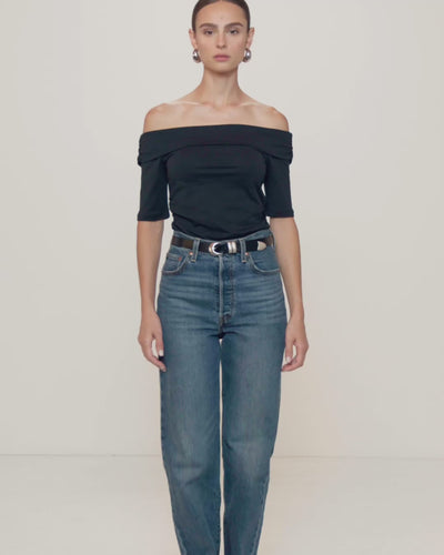 Nation Los Angeles Julia Off Shoulder Tee