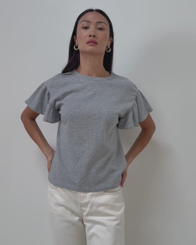 Nation Los Angeles Camille Ruffle Tee