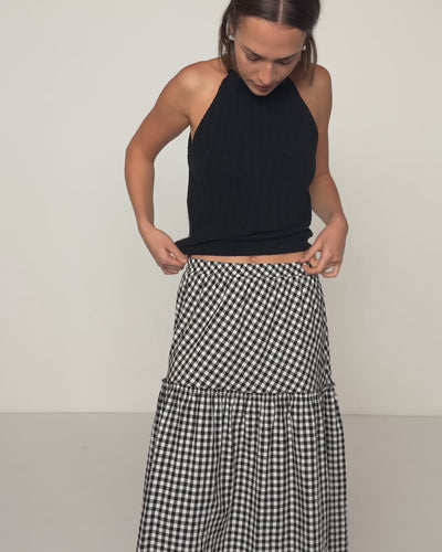 Nation Los Angeles Liza Gingham Skirt