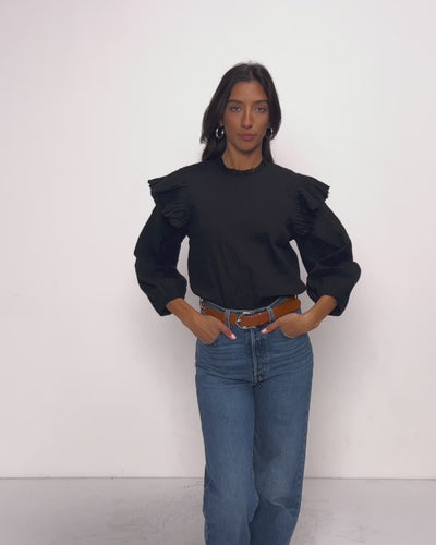 Nation Los Angeles Aria Ruffle Top