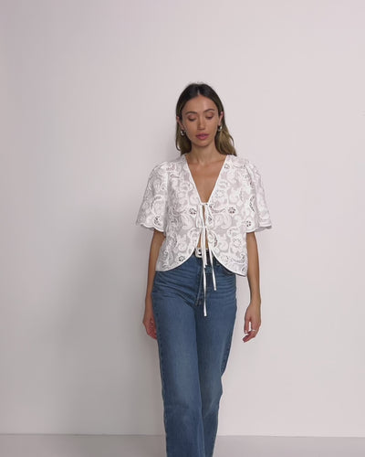 Nation Los Angeles Rosalyn Tie Top