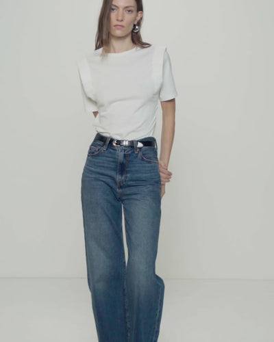Nation Los Angeles Thea Sleeve Inset Top