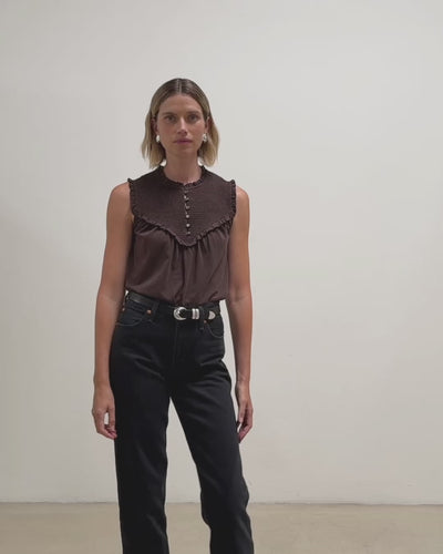 Nation Los Angeles Nelly Smocked Top