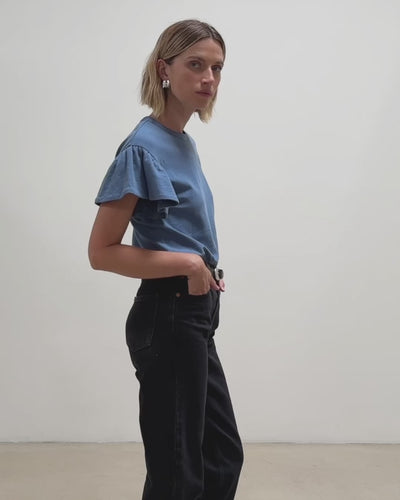 Nation Los Angeles Camille Ruffle Tee