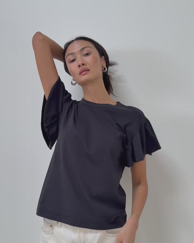 Nation Los Angeles Camille Ruffle Tee