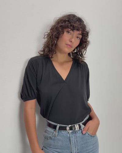 Nation Los Angeles Edie Shirred Tee
