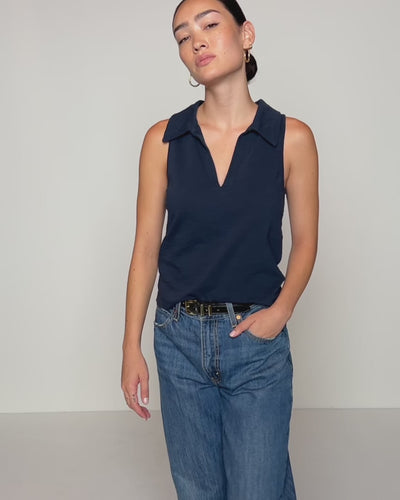 Nation Los Angeles Roberta Collared Tank