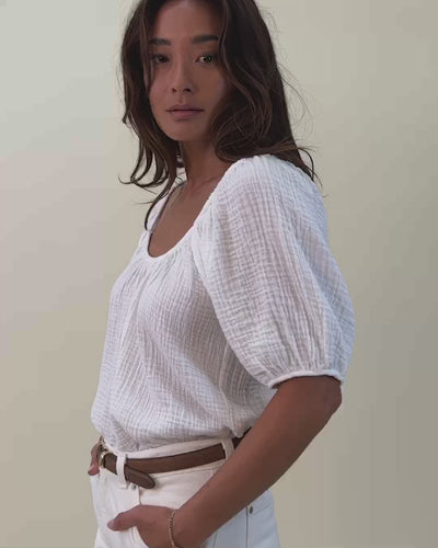 NATION LTD Lyric Easy Peasant Blouse