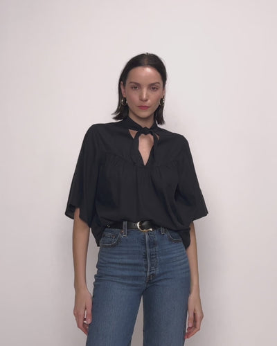 Nation Los Angeles Valerie Tie Neck Top