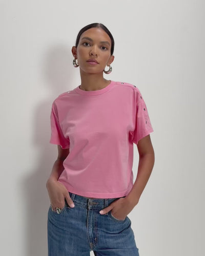 Nation Los Angeles Ada Button Tee