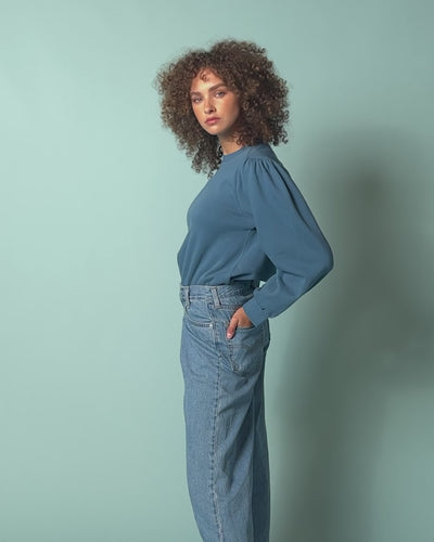 NATION LTD Carole Sweatshirt With Shoulder Detail