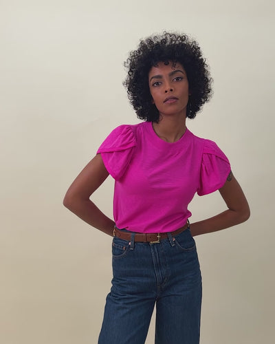 NATION LTD Kennedy Contrast Tulip Slv Tee