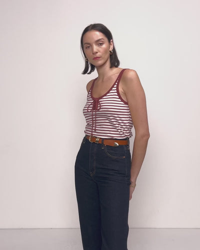 Nation Los Angeles Jil Lace Up Tank