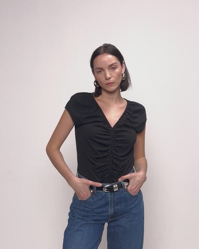 Nation Los Angeles Dona V-Neck Top