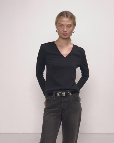 Nation Los Angeles Remi V Neck Top