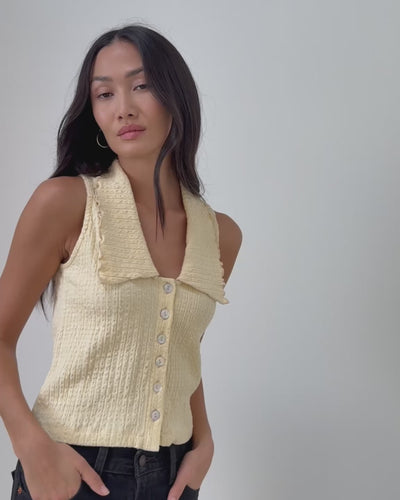Nation Los Angeles Rae Collared Tank
