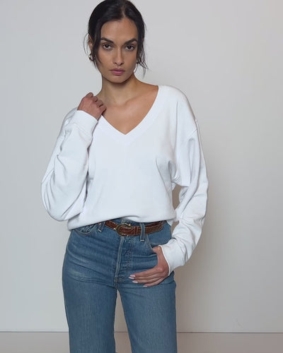 Wyatt Sweatshirt - White | Nation Los Angeles