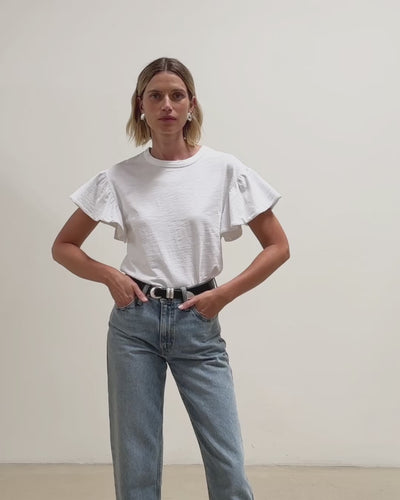 Nation Los Angeles Camille Ruffle Tee