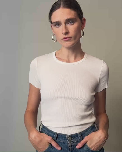NATION LTD Billy Organic Rib Short Sleeve Tee
