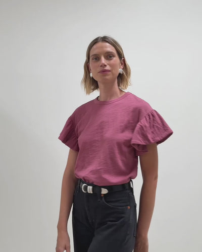 Nation Los Angeles Camille Ruffle Tee