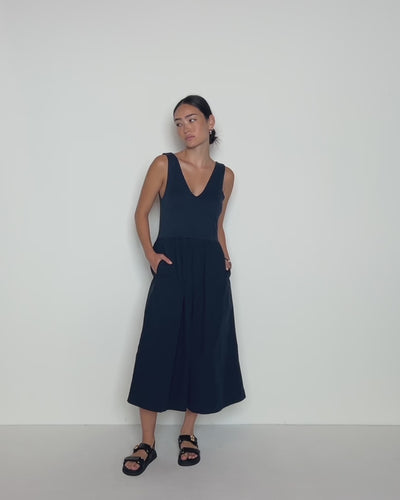 Nation Los Angeles Daria V-Neck Midi Dress