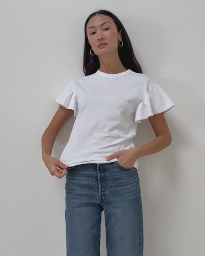 Nation Los Angeles Camille Ruffle Tee