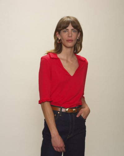 Nation Los Angeles Allison Collared Tee