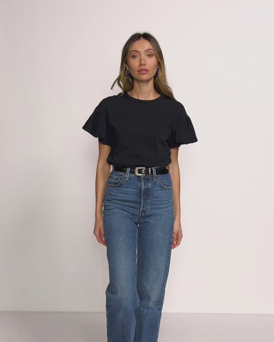 Nation Los Angeles Camille Ruffle Tee