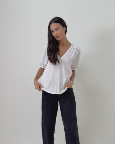 Nation Los Angeles Edie Shirred Tee